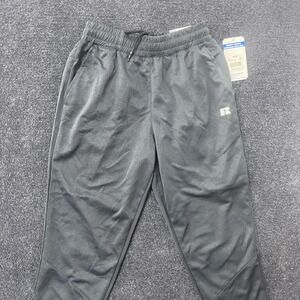 Russell Athletic Pants Mens Small Gray Tapered Fit Joggers Zip Pocket Polyester